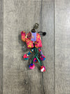 Multi Elephant Tassel Keyring