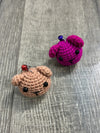 Knitted Bear Head Keyring