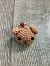 Knitted Bear Head Keyring