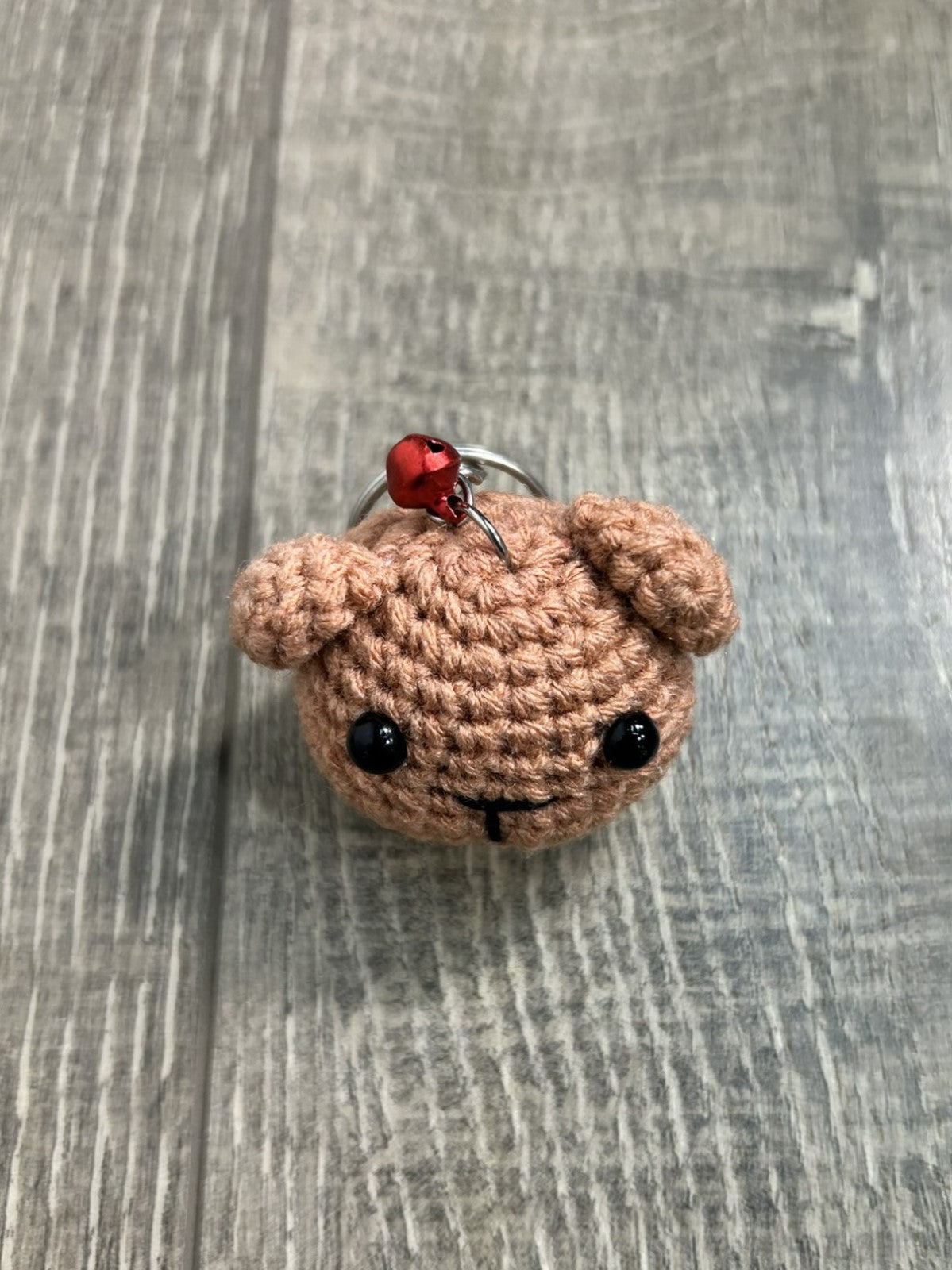 Knitted Bear Head Keyring