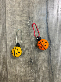 Knitted ladybird Keyring