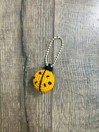 Knitted ladybird Keyring