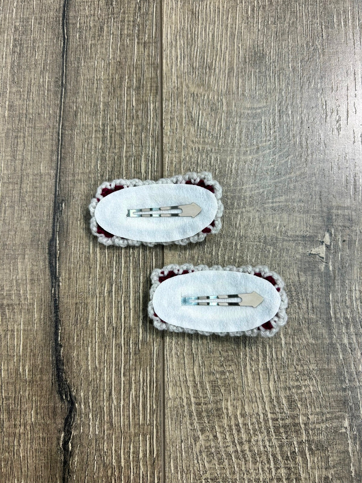 Knitted Pair Of Hair Clips