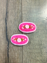 Knitted Pair Of Hair Clips