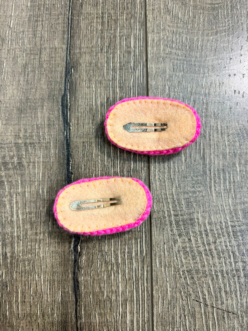 Knitted Pair Of Hair Clips