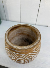 Carved Wooden Bowl