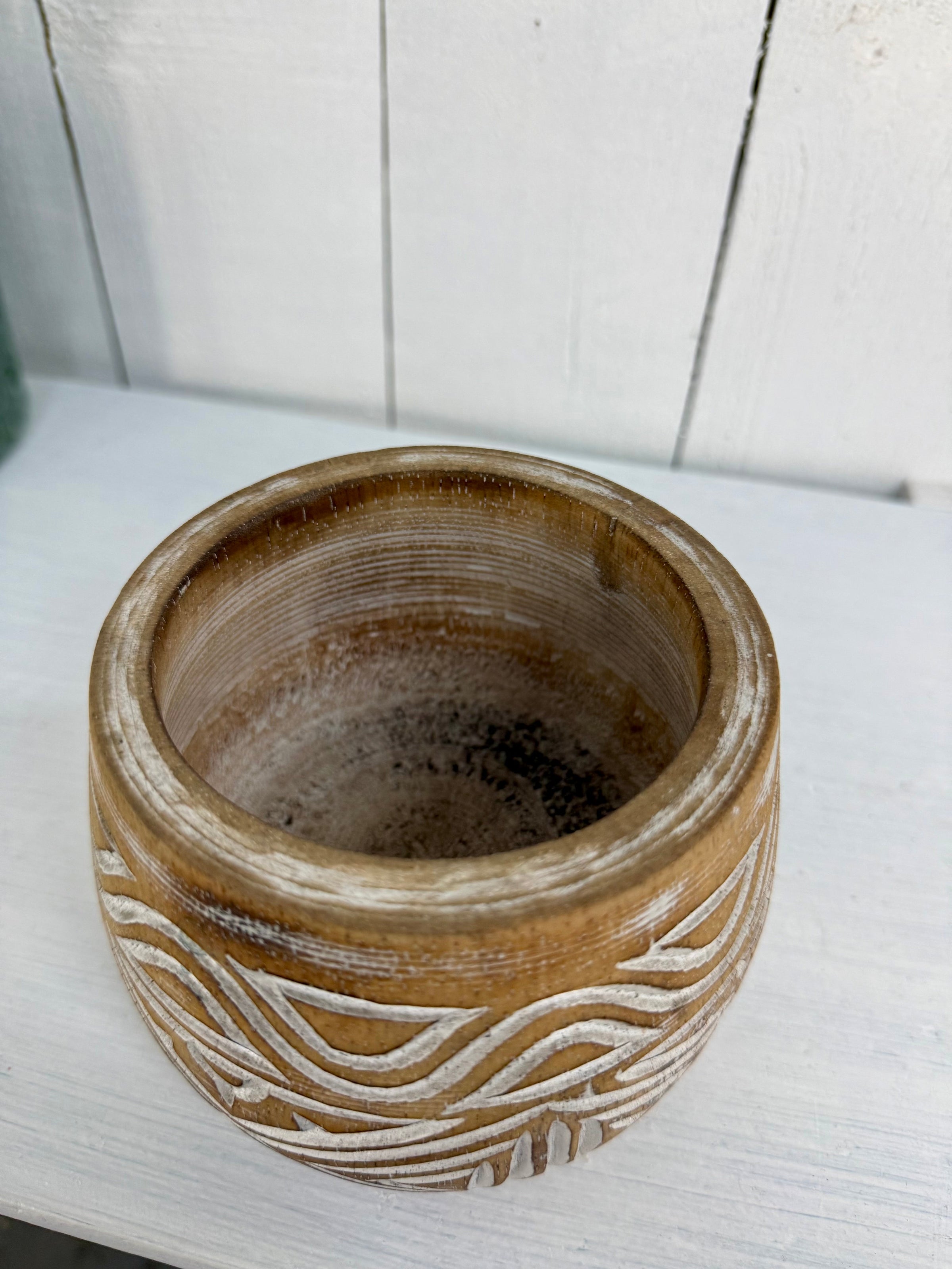 Carved Wooden Bowl