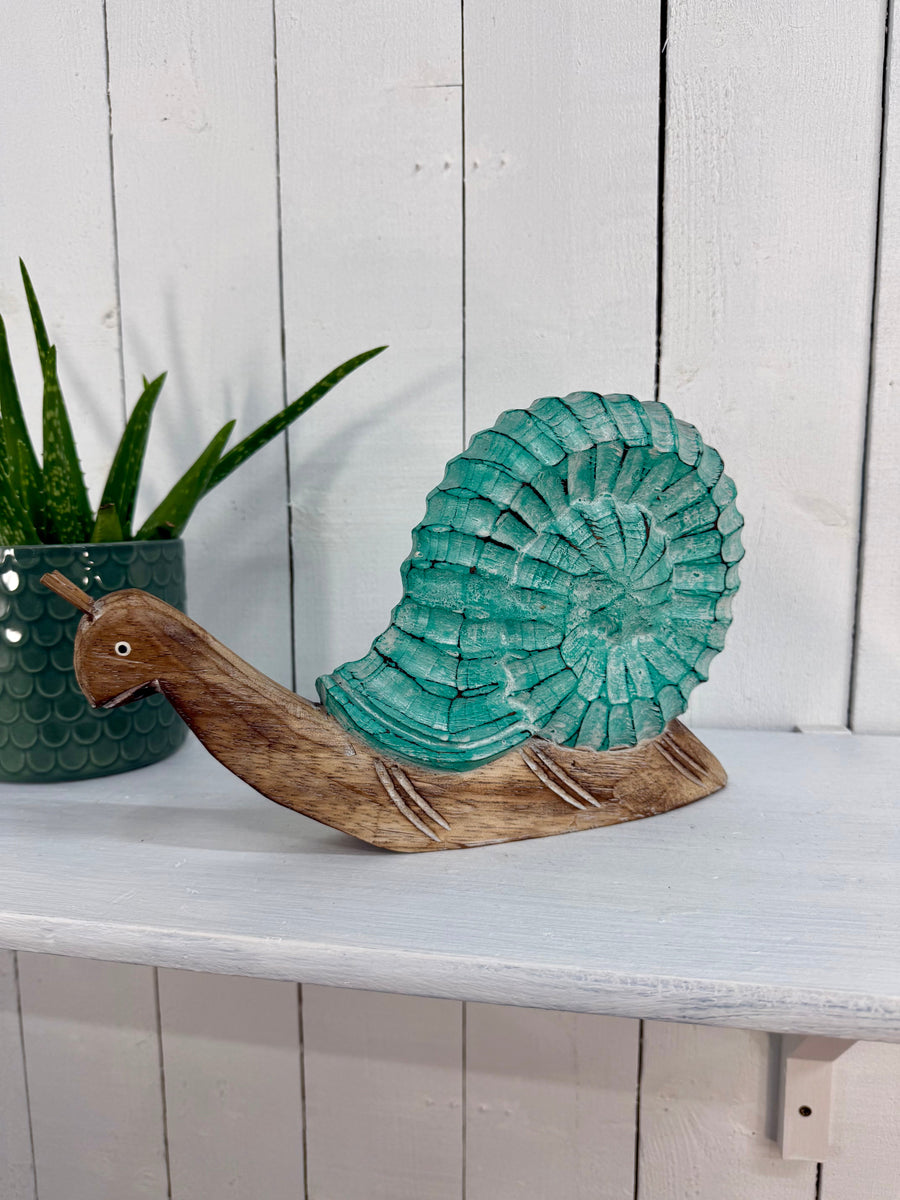 Carved Wooden Snail