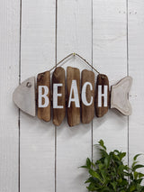 Fish Bone Beach Driftwood Plaque