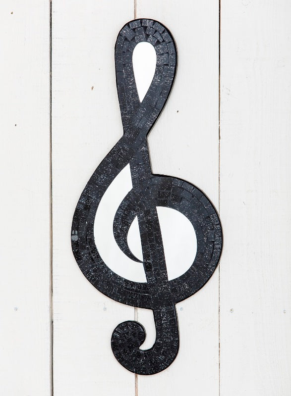 Treble Clef Mosaic Mirror