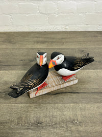 2 Puffins on a Stand