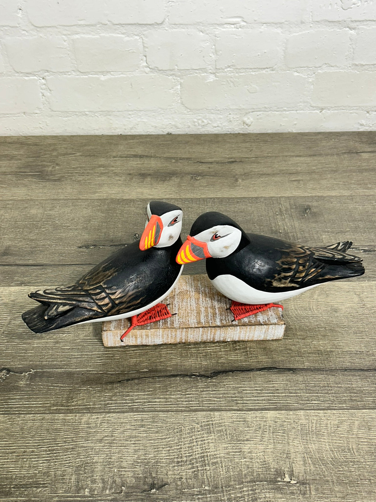 2 Puffins on a Stand