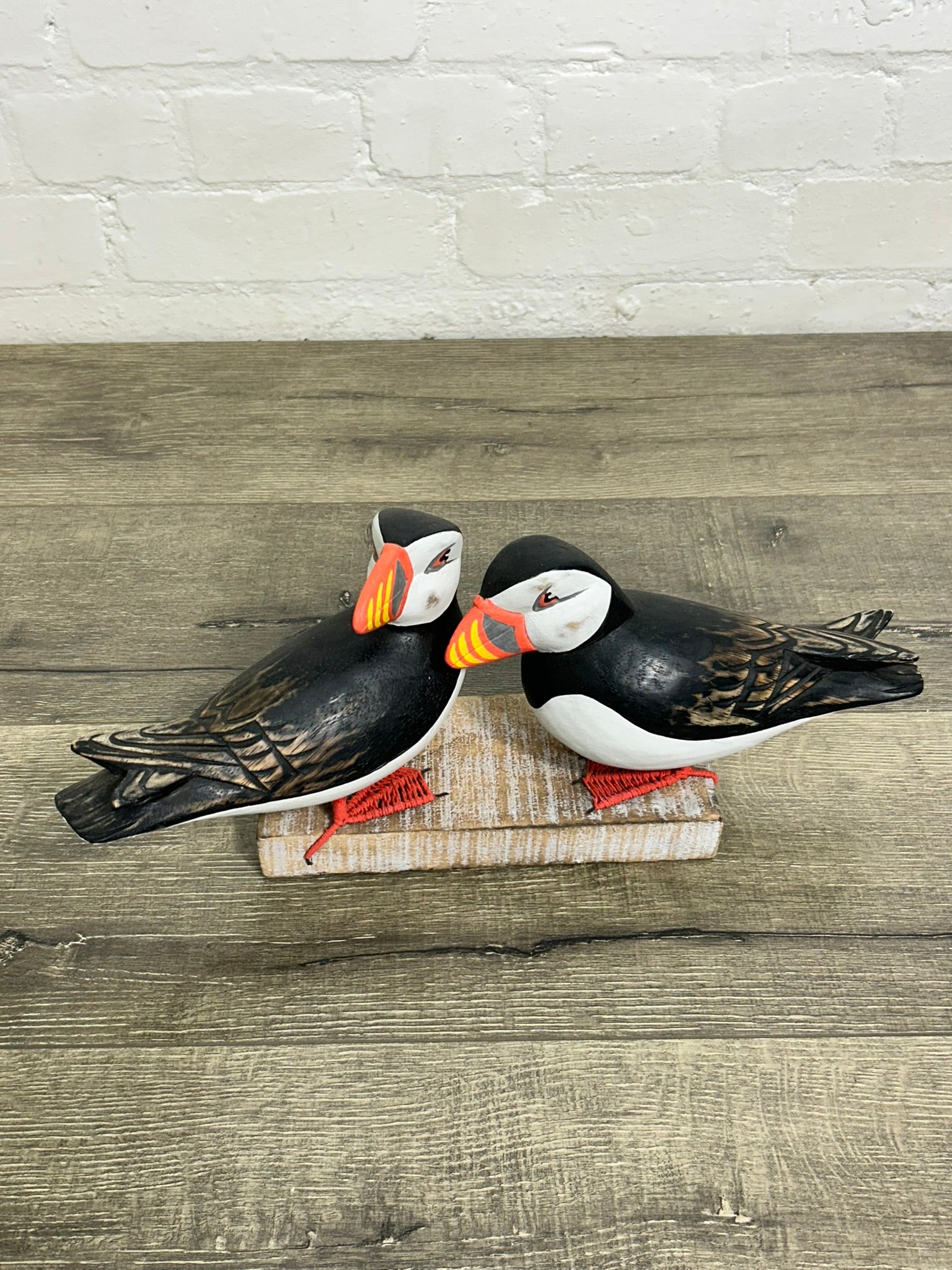 2 Puffins on a Stand