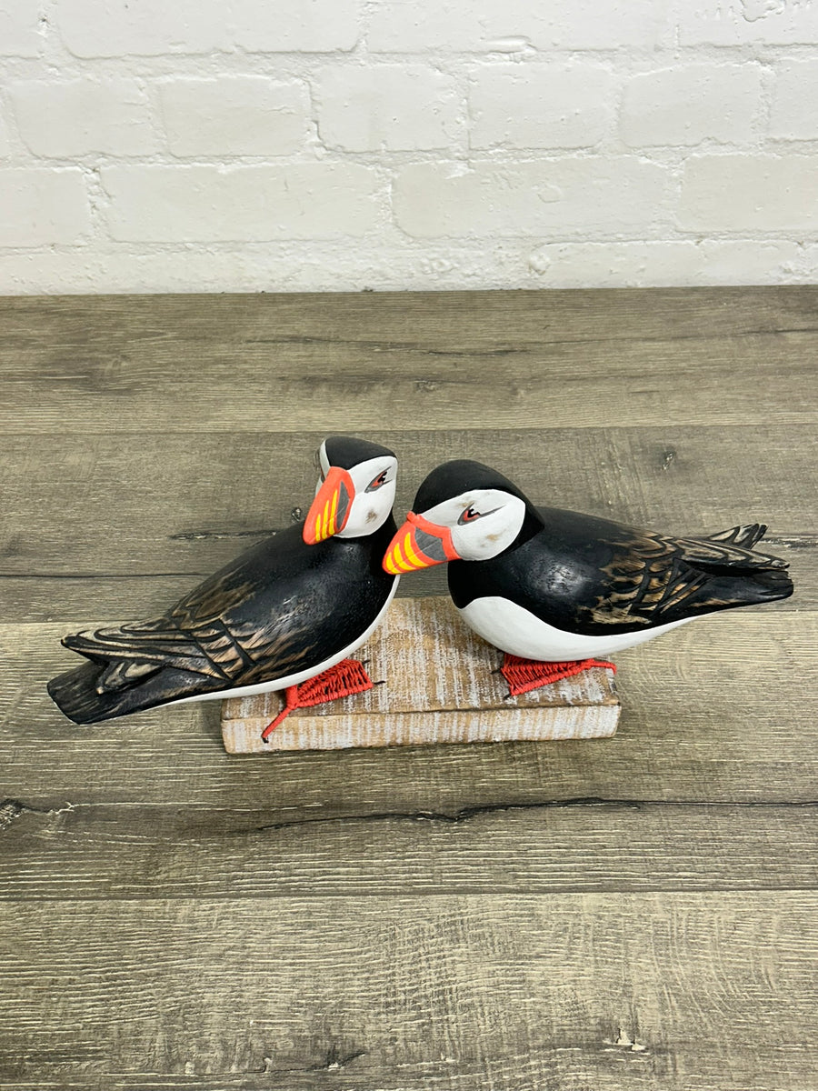 2 Puffins on a Stand