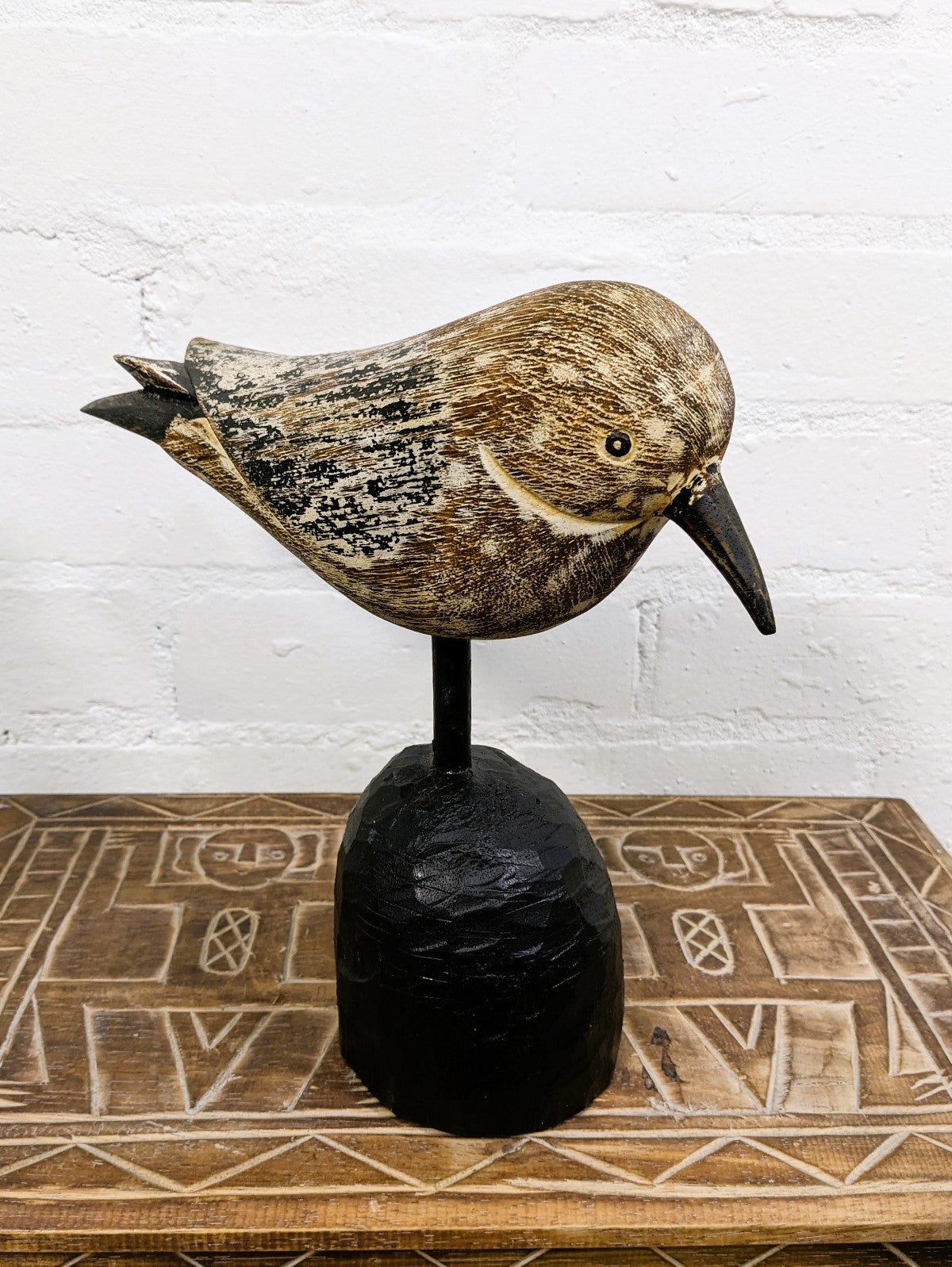 Bird On Wood Black