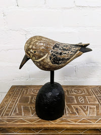 Bird On Wood Black