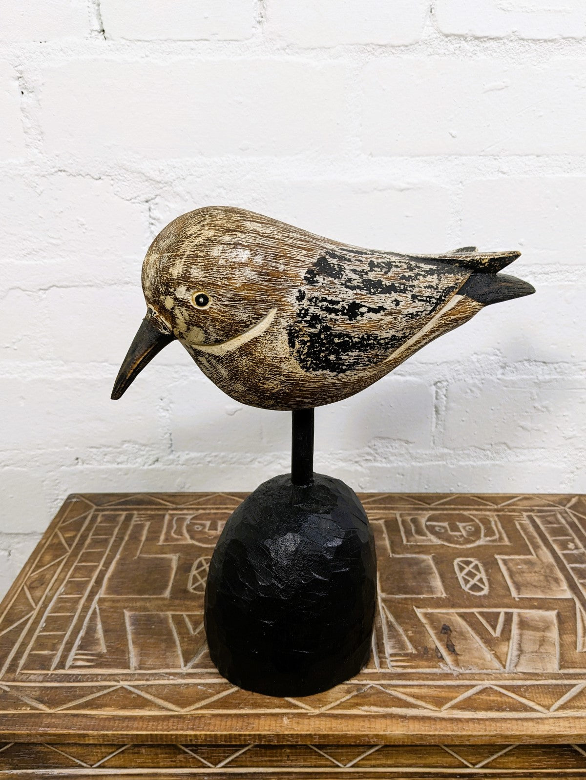 Bird On Wood Black