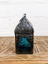 Black Turquoise-Glass Lantern