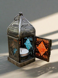 Zinc Antique Multi Glass Lantern