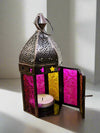 Copper Antique Yellow-Glass Lantern