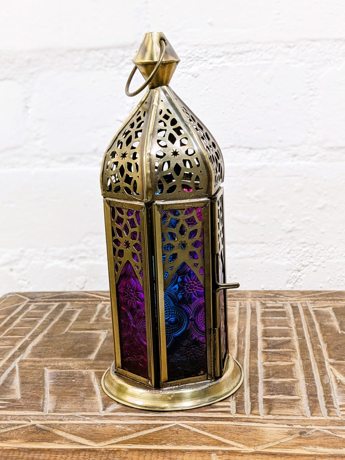 Brass Antique Multi Glass Lantern