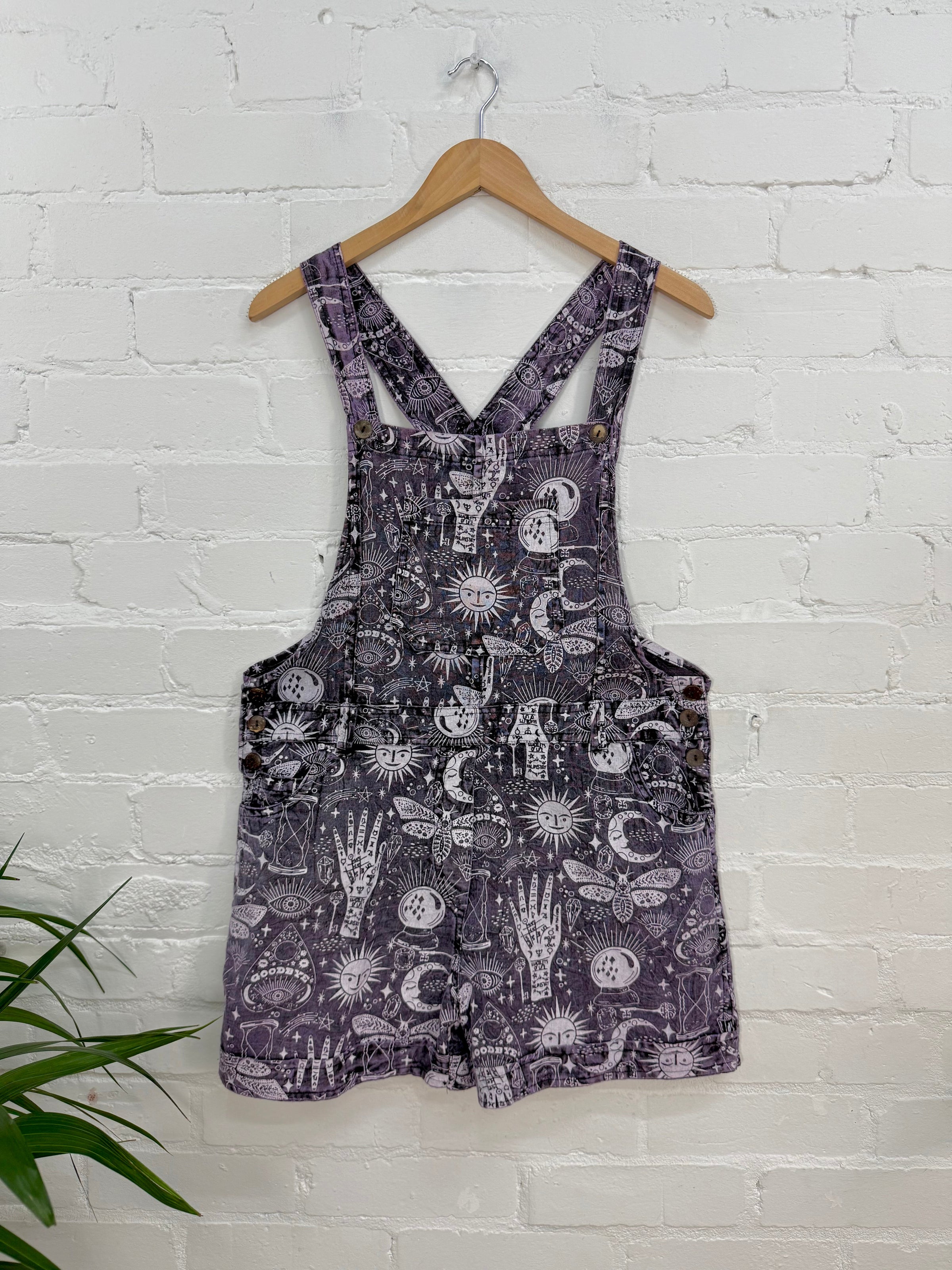 Screen Print Short Dungarees