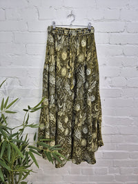 Screen Print Long Skirt
