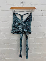 Screen Print Cropped Tie Top