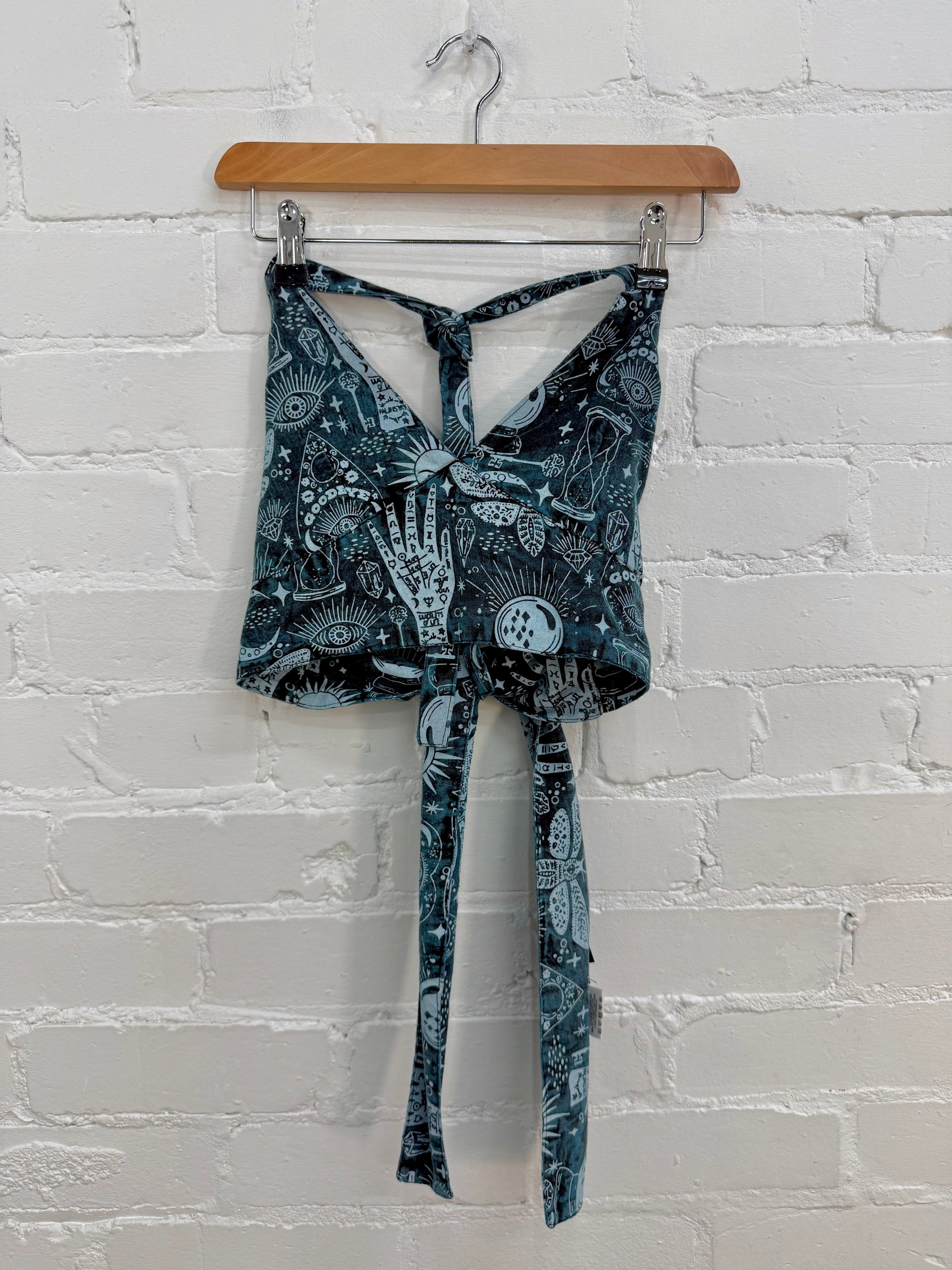 Screen Print Cropped Tie Top