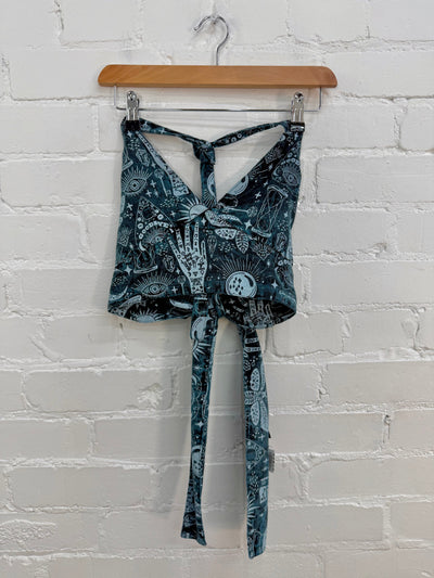 Screen Print Cropped Tie Top
