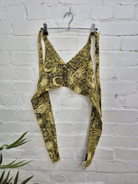 Screen Print Cropped Tie Top