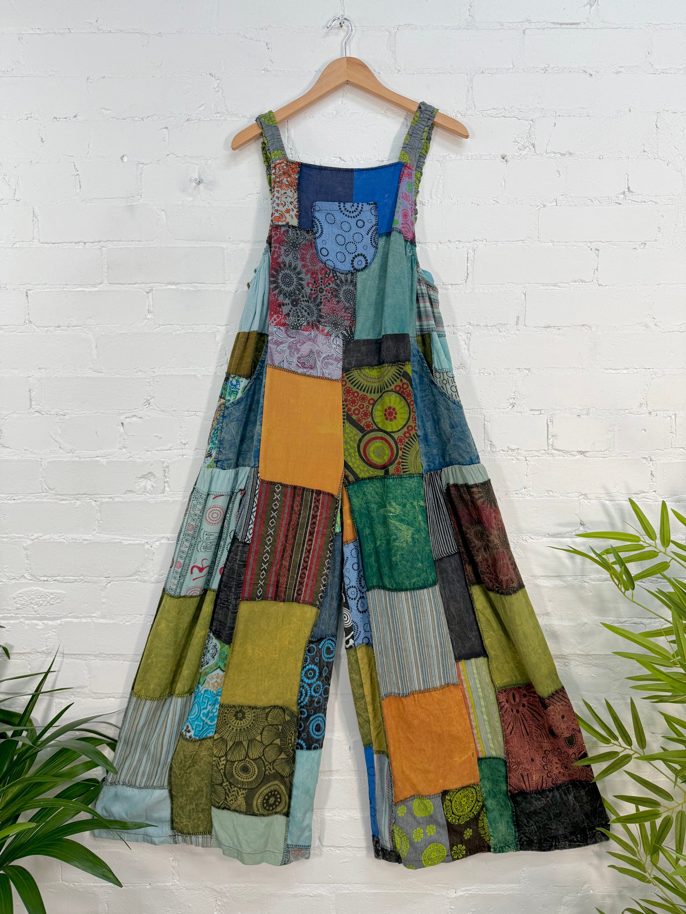 Patchwork Loose Oversized Jumpsuit