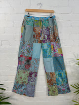 Patchwork Drawstring Trousers