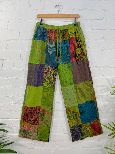 Patchwork Drawstring Trousers