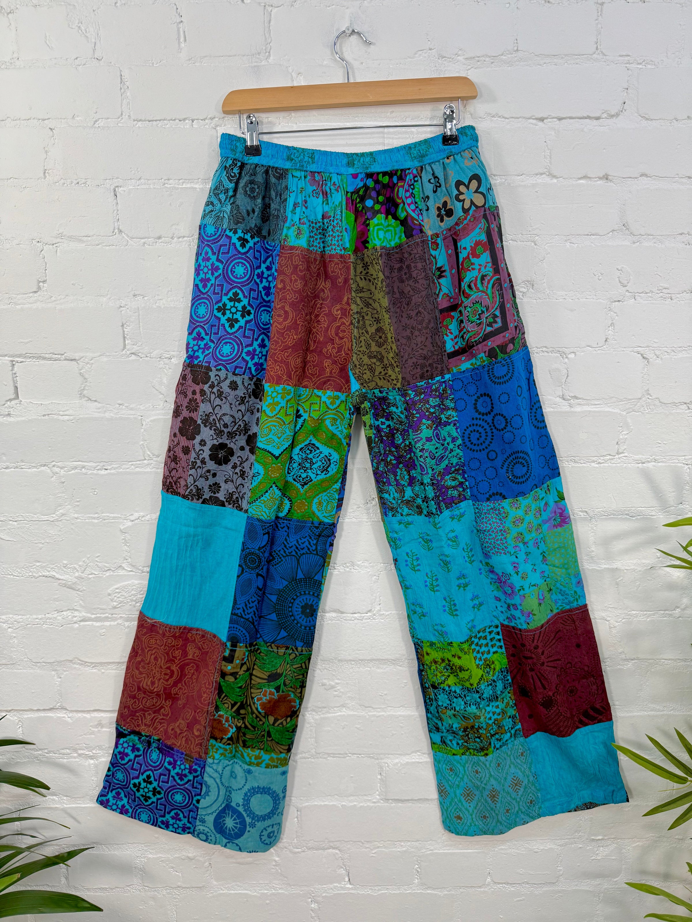 Patchwork Drawstring Trousers
