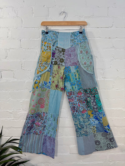 Patchwork Wide Leg Trousers