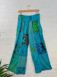 Patchwork Wide Leg Trousers