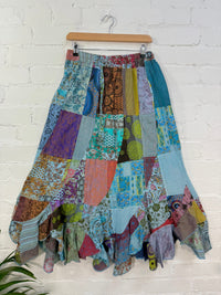 Patchwork Midi Skirt