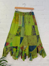 Patchwork Midi Skirt