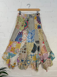 Patchwork Midi Skirt