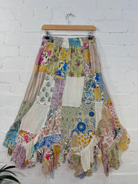 Patchwork Midi Skirt