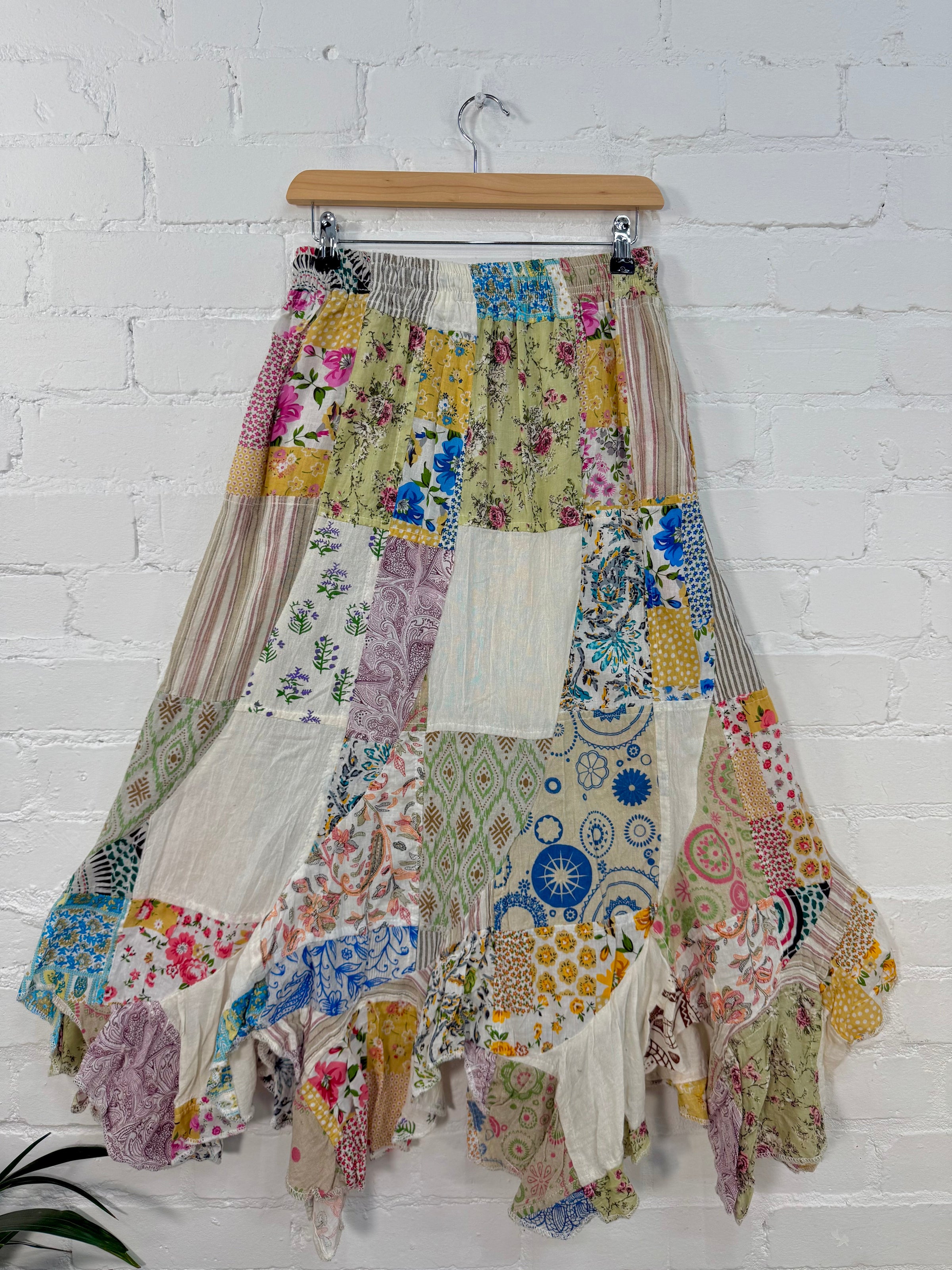 Patchwork Midi Skirt