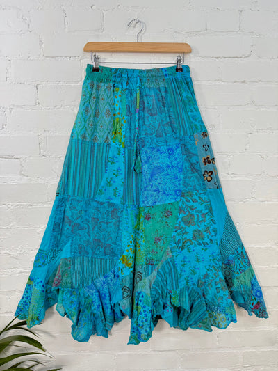 Patchwork Midi Skirt