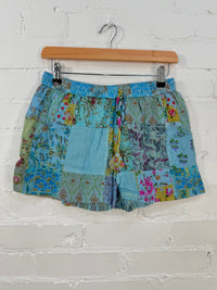 Patchwork Short Shorts