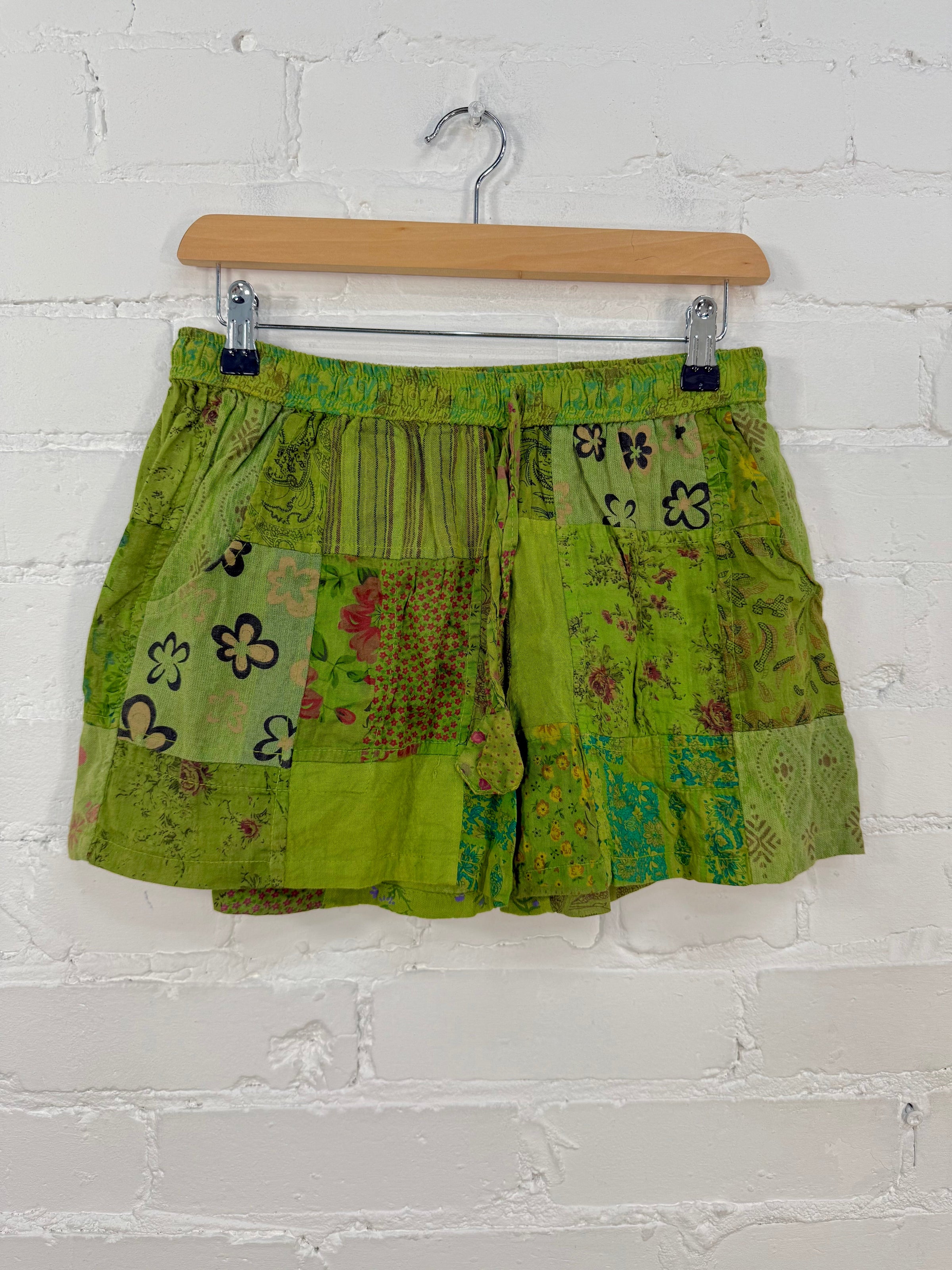 Patchwork Short Shorts