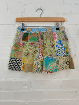 Patchwork Short Shorts