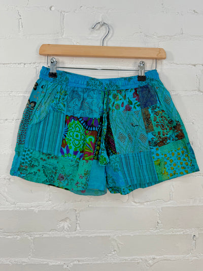 Patchwork Short Shorts