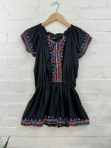 Embroidered Off The Shoulder Playsuit