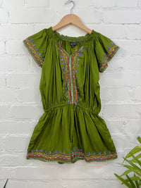 Embroidered Off The Shoulder Playsuit