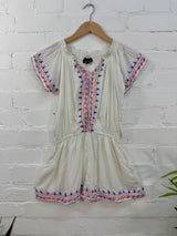 Embroidered Off The Shoulder Playsuit